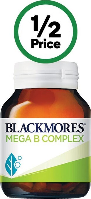Woolworths Blackmores mega b complex energy support vitamin b12 tablets pk 75* offer