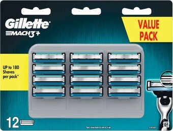 Woolworths Gillette mach3+ blades pk 12 offer