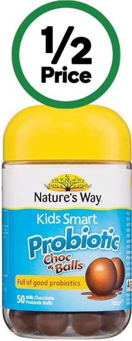 Woolworths Nature's way kids smart probiotic choc balls pk 50* offer