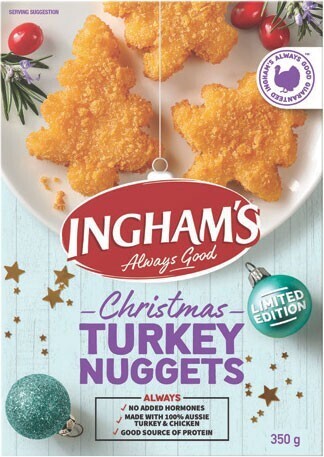 Coles Ingham's christmas turkey nuggets 350g offer