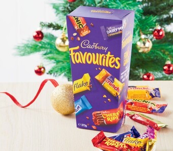 Coles Cadbury favourites boxed chocolate 334g-373g offer