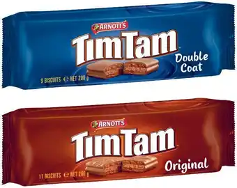 Coles Arnott's tim tam chocolate biscuits 165g-200g offer