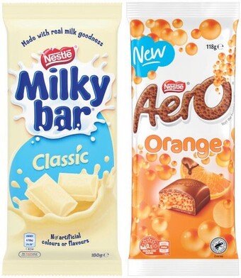 Coles Nestlé aero orange 118g or block chocolate 118g-200g offer