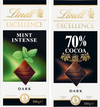 Coles Lindt excellence or lindor block chocolate 80g-100g offer