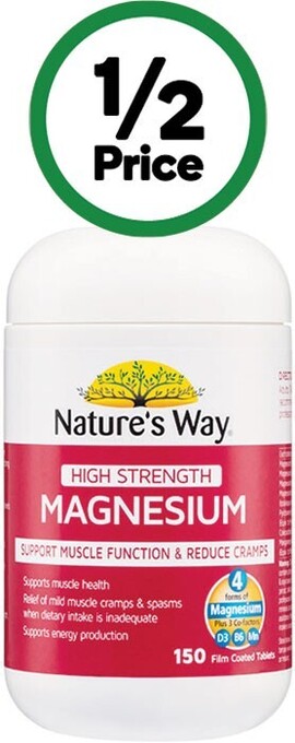 Woolworths Nature's way magnesium tablets pk 150* offer