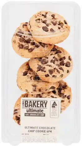 Coles Coles bakery ultimate choc chip cookie 6 pack offer