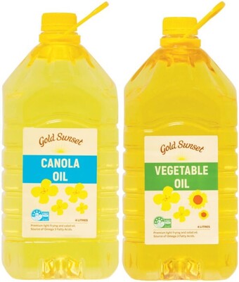 Coles Gold sunset canola or vegetable oil 4 litre offer