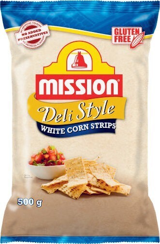 Coles Mission deli style white corn strips 500g offer