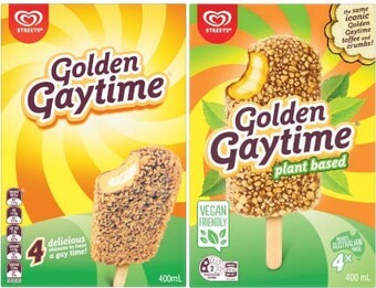 Coles Streets gaytime 4 pack 400ml offer