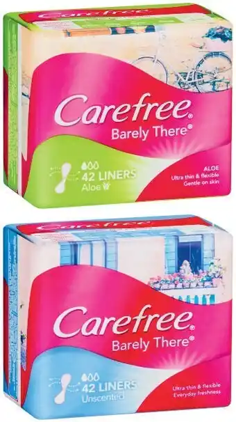 Coles Carefree barely there liners 42 pack offer