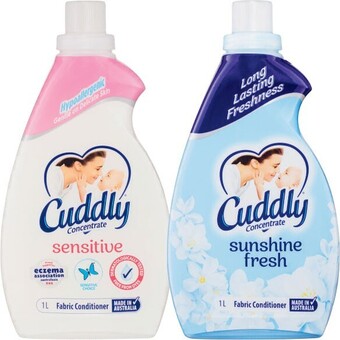 Coles Cuddly fabric conditioner 900ml-1 litre offer