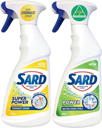 Coles Sard stain remover triggers 420ml-450ml offer