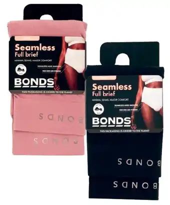 Coles Bonds womens seamfree full brief 2 pack offer