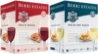 Coles Berri 5 litre cask varieties offer