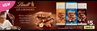Ritchies Lindt Les Grandes Hazelnut Chocolate Blocks 150g offer