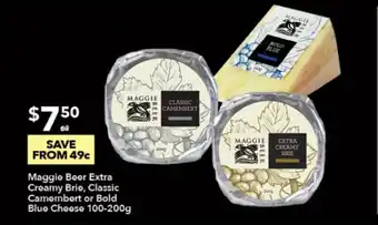 Ritchies Maggie Beer Extra Creamy Brie, Classic Camembert or Bold Blue Cheese 100-200g offer