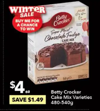 Ritchies Betty Crocker Cake Mix Varieties 480-540g offer