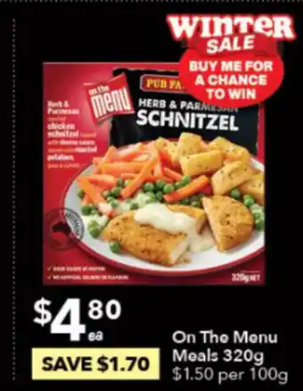 Ritchies On The Menu Meals 320g offer