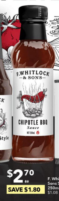 Ritchies F.Whitlock & Sons Sauce 250mL offer