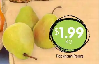 Spudshed Packham Pears per kg offer