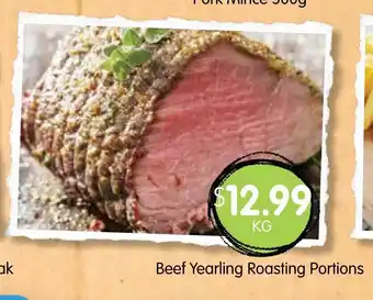 Spudshed Beef Yearling Roasting Portions per kg offer
