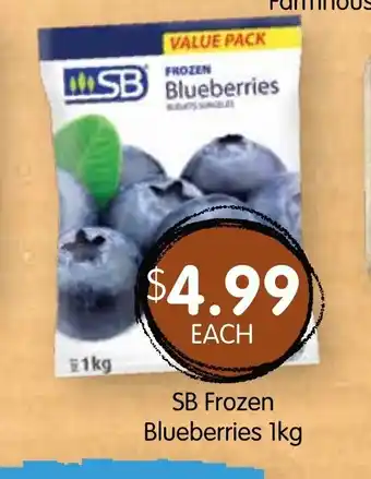 Spudshed SB Frozen Blueberries 1kg offer