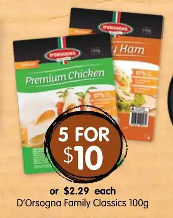 Spudshed D'Orsogna Family Classics 100g offer