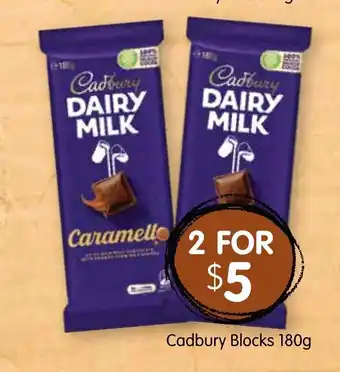 Spudshed Cadbury Blocks 180g offer