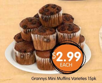 Grannys Mini Muffins Varieties 15pk