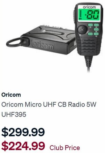 SuperCheap Auto Oricom Micro UHF CB Radio 5W UHF395 offer
