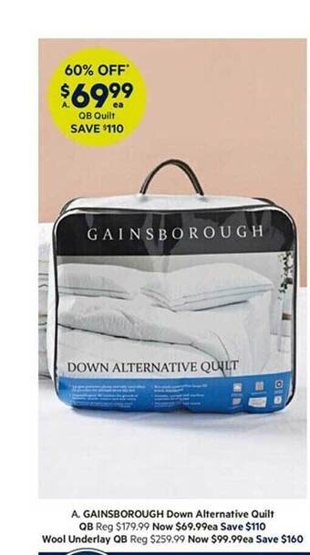 Harris Scarfe Gainsborough down alternative quilt offer