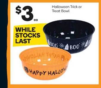 Woolworths Halloween trick or treat bowl offer