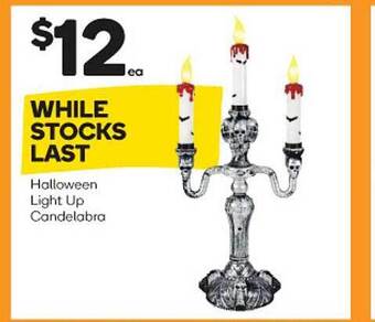 Woolworths Halloween light up candelabra offer
