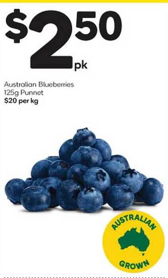 Woolworths Australian blueberries punnet offer
