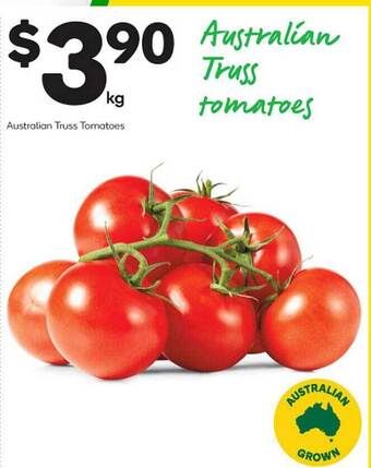 Woolworths Australian truss tomatoes offer