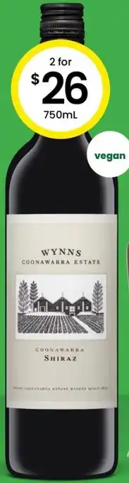 Wynns Coonawarra Estate Range 750ml