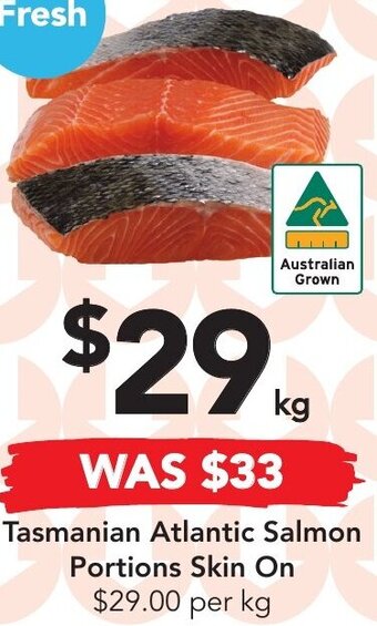 Tasmanian Atlantic Salmon Portions Skin On