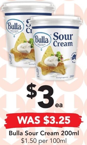 Drakes Bulla Sour Cream 200ml offer
