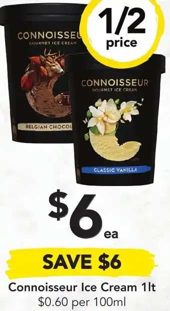 Drakes Connoisseur Gourmet Ice Cream 1lt offer