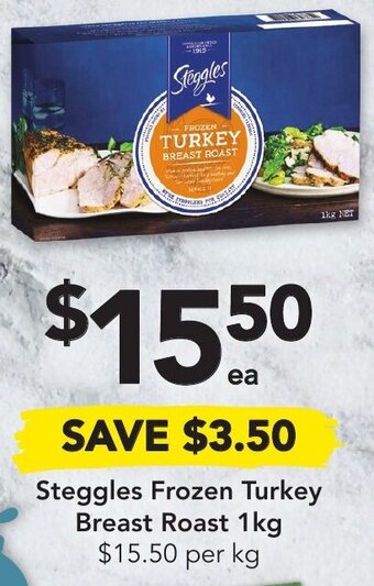 Drakes Steggles Frozen Turkey Breast Roast 1Kg offer