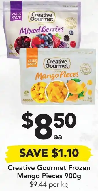 Creative Gourmet Frozen Mango Pieces 900g