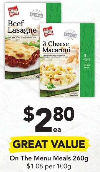 Drakes On The Menu Meals 260g offer
