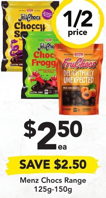 Menz Chocs Range 125g-150g