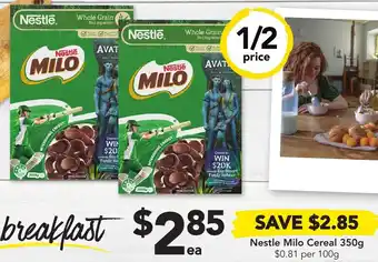 Drakes Nestle Milo Cereal 350g offer