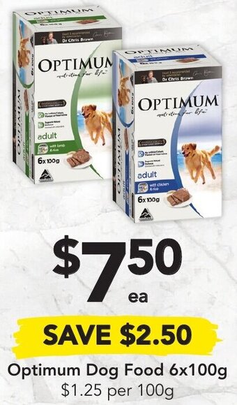 Drakes Optimum Dog Food 6x100g offer