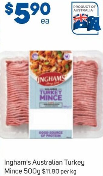 Foodland Ingham's Australian Turkey Mince 500g offer