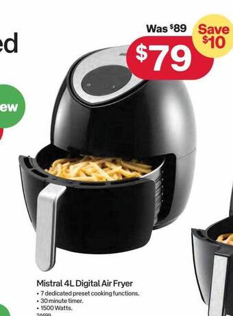 Australia Post Mistral 4l digital air fryer offer