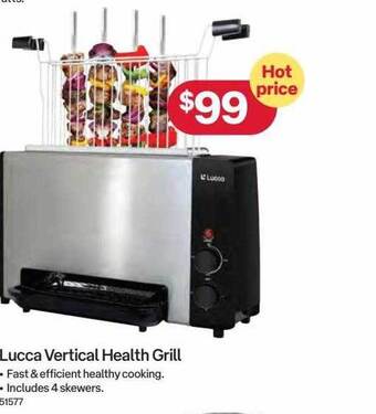 Lucca vertical health grill