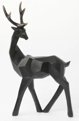 Modern holiday polyresin geometric reindeer decoration