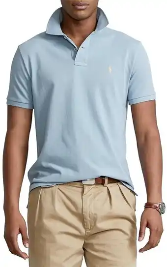 Myer Polo ralph lauren classic fit mesh polo shirt in blue offer